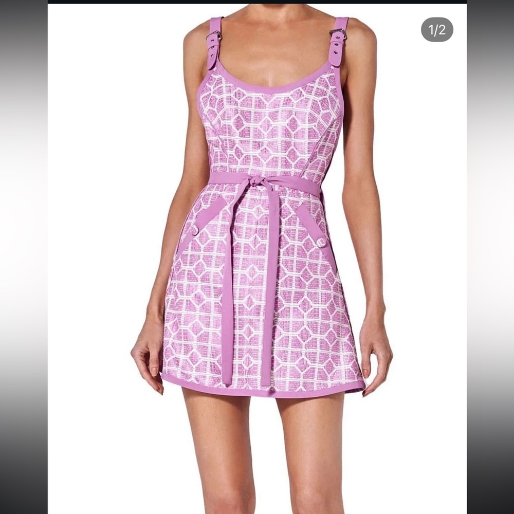 Purple and white Alexis dress